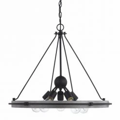 New 🧨 Patriot Lighting® Clint Textured Black And Weathered Gray Faux Wood 5-Light Pendant 🥰 9 New 🧨 Patriot Lighting® Clint Textured Black And Weathered Gray Faux Wood 5-Light Pendant 🥰 -Patriot Lighting Sales 3518623 Alt1