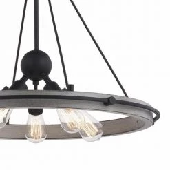 New 🧨 Patriot Lighting® Clint Textured Black And Weathered Gray Faux Wood 5-Light Pendant 🥰 10 New 🧨 Patriot Lighting® Clint Textured Black And Weathered Gray Faux Wood 5-Light Pendant 🥰 -Patriot Lighting Sales 3518623 Alt2