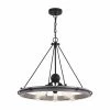 New 🧨 Patriot Lighting® Clint Textured Black And Weathered Gray Faux Wood 5-Light Pendant 🥰 -Patriot Lighting Sales 3518623 Master