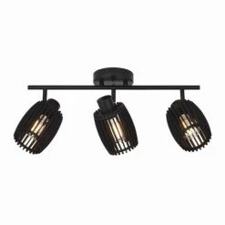 Budget 🌟 Patriot Lighting® Bernard Matte Black 3-Light Track Light ⭐