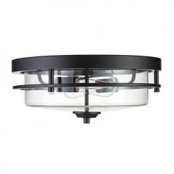 Wholesale 😀 Patriot Lighting® Joska Matte Black 2-Light Flush Mount Ceiling Light 🛒 -Patriot Lighting Sales 3518635 20732 RSoff