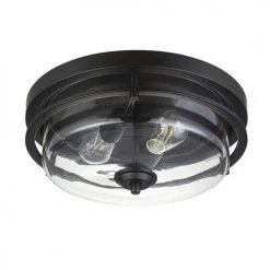 Wholesale 😀 Patriot Lighting® Joska Matte Black 2-Light Flush Mount Ceiling Light 🛒