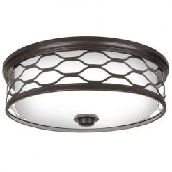 New ❤️ Patriot Lighting® Haven Bronze Integrated LED Flush Mount Ceiling Light 🎁 -Patriot Lighting Sales 3518653 SF Bright White