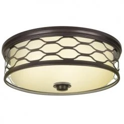 New ❤️ Patriot Lighting® Haven Bronze Integrated LED Flush Mount Ceiling Light 🎁 -Patriot Lighting Sales 3518653 SF Soft White