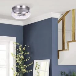 Deals ❤️ Patriot Lighting® Talan Brushed Nickel 3-Light Flush Mount Ceiling Light 🥰 -Patriot Lighting Sales 3518691 P SC