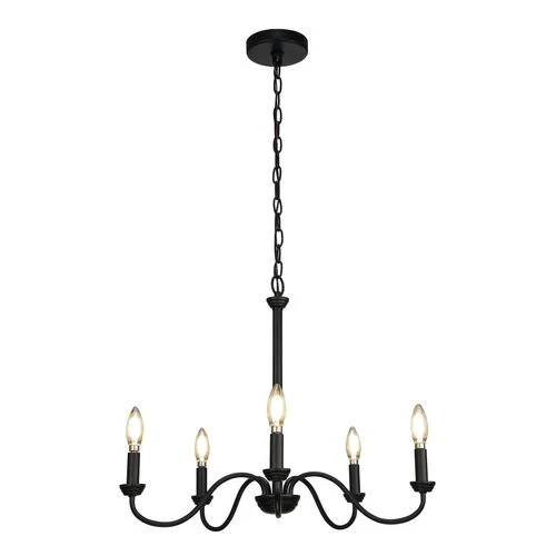 Promo 🎉 Patriot Lighting® Cura Black 5-Light Chandelier ✨ 3 Promo 🎉 Patriot Lighting® Cura Black 5-Light Chandelier ✨