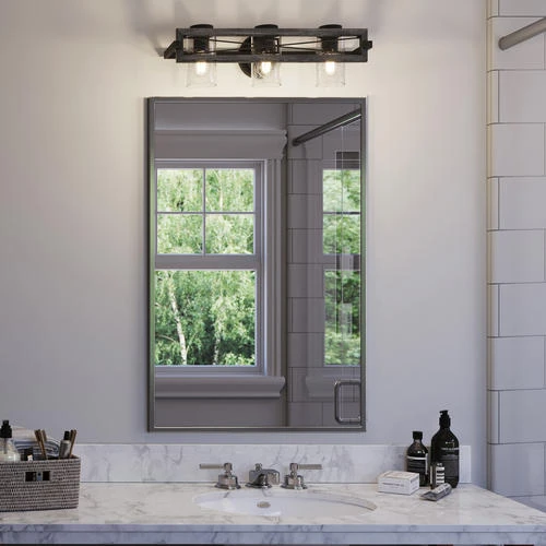 Brand new ❤️ Patriot Lighting® Lizzie Matte Black 3-Light Vanity Light 😀 14 Brand new ❤️ Patriot Lighting® Lizzie Matte Black 3-Light Vanity Light 😀 - Image 12