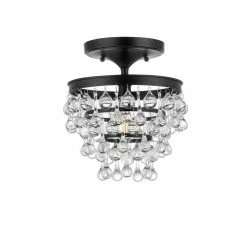 Best deal ❤️ Patriot Lighting® Margo Black 1-Light Semi-Flush Mount Ceiling Light 🎉