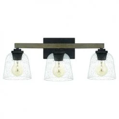 Outlet 👏 Patriot Lighting® Danae Matte Black 3-Light Vanity Light 🎁 -Patriot Lighting Sales 3518732 Alt1V1