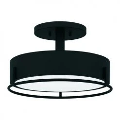 Best deal 🥰 Patriot Lighting® Devak Matte Black Integrated LED Semi-Flush Mount Ceiling Light 😉 -Patriot Lighting Sales 3518738 Alt2V1