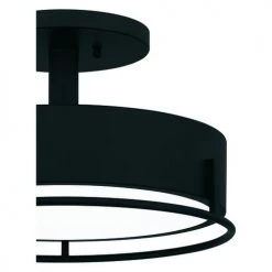 Best deal 🥰 Patriot Lighting® Devak Matte Black Integrated LED Semi-Flush Mount Ceiling Light 😉 -Patriot Lighting Sales 3518738 Alt9V1