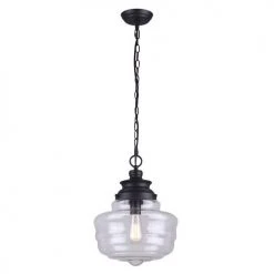 Brand new ❤️ Patriot Lighting® Caffrey Oil-Rubbed Bronze 1-Light Pendant 🧨