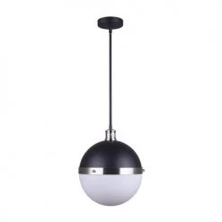 Cheap ⭐ Patriot Lighting® Wali Matte Black & Brushed Nickel 1-Light Pendant 🎁 -Patriot Lighting Sales 3518745 P LS 1