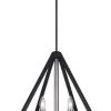 Best Sale 🎉 Patriot Lighting® Dryden Matte Black & Brushed Nickel 4-Light Chandelier 🎁