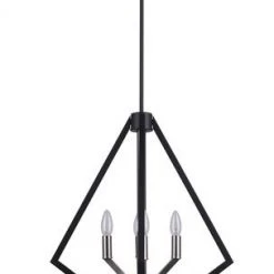 Best Sale 🎉 Patriot Lighting® Dryden Matte Black & Brushed Nickel 4-Light Chandelier 🎁 -Patriot Lighting Sales 3518747 P LS