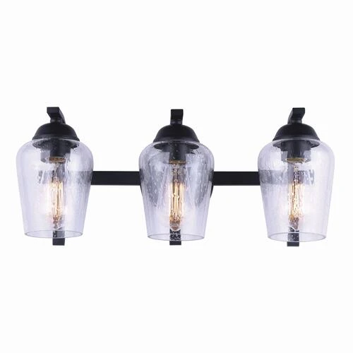 Discount ✔️ Patriot Lighting® Kari Matte Black 3-Light Vanity Light 🌟 5 Discount ✔️ Patriot Lighting® Kari Matte Black 3-Light Vanity Light 🌟 - Image 3