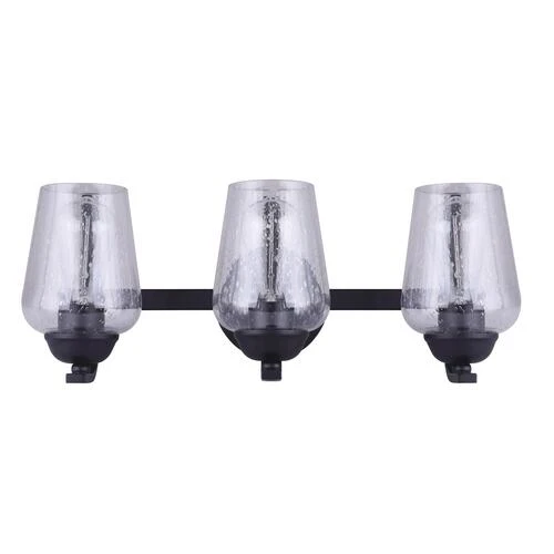 Discount ✔️ Patriot Lighting® Kari Matte Black 3-Light Vanity Light 🌟 3 Discount ✔️ Patriot Lighting® Kari Matte Black 3-Light Vanity Light 🌟