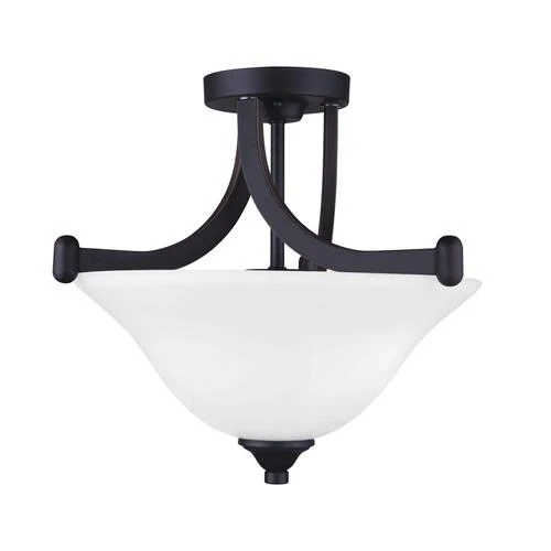 Budget 💯 Patriot Lighting® Dee Rubbed Antique Bronze 2-Light Semi-Flush Mount Ceiling Light ⌛ 5 Budget 💯 Patriot Lighting® Dee Rubbed Antique Bronze 2-Light Semi-Flush Mount Ceiling Light ⌛ - Image 3