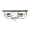 Best reviews of 💯 Patriot Lighting® Waverly Satin Nickel & Wood 2-Light Flush Mount Ceiling Light ❤️