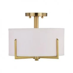 Wholesale 🎉 Patriot Lighting® Citrine Gold 2-Light Semi-Flush Mount Ceiling Light 😍 -Patriot Lighting Sales 3518768 Alt2