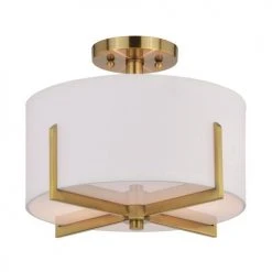 Wholesale 🎉 Patriot Lighting® Citrine Gold 2-Light Semi-Flush Mount Ceiling Light 😍 -Patriot Lighting Sales 3518768 Alt3