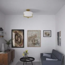 Wholesale 🎉 Patriot Lighting® Citrine Gold 2-Light Semi-Flush Mount Ceiling Light 😍 -Patriot Lighting Sales 3518768 Alt6