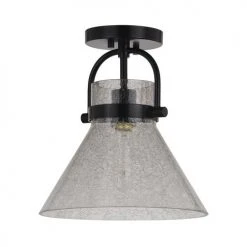 Best deal ✨ Patriot Lighting® Renley Black 1-Light Semi-Flush Mount Ceiling Light ✔️ -Patriot Lighting Sales 3518773 Alt1