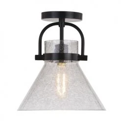 Best deal ✨ Patriot Lighting® Renley Black 1-Light Semi-Flush Mount Ceiling Light ✔️ -Patriot Lighting Sales 3518773 Alt2