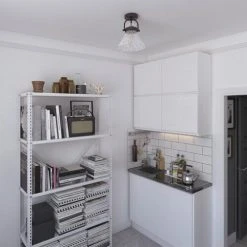 Best deal ✨ Patriot Lighting® Renley Black 1-Light Semi-Flush Mount Ceiling Light ✔️ -Patriot Lighting Sales 3518773 Alt6