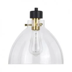 Best Pirce 🥰 Patriot Lighting® Kenzie Matte Black & Gold 1-Light Pendant 🎉 -Patriot Lighting Sales 3518778 Alt4