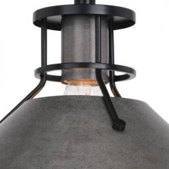 Cheapest 😀 Patriot Lighting® Ashtyn Matte Black & Charcoal Patina 1-Light Semi-Flush Mount Ceiling Light ⌛ -Patriot Lighting Sales 3518782 Alt6