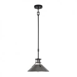 New ⌛ Patriot Lighting® Ashtyn Matte Black & Charcoal Patina 1-Light Mini Pendant 🎉 -Patriot Lighting Sales 3518783 Alt1