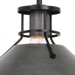 New ⌛ Patriot Lighting® Ashtyn Matte Black & Charcoal Patina 1-Light Mini Pendant 🎉 -Patriot Lighting Sales 3518783 Alt7