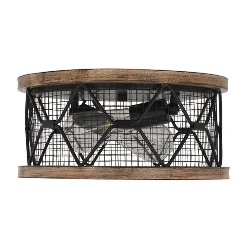 Coupon 😉 Patriot Lighting® Elegant Home Bodhi Black & Replica Wood 2-Light Flush Mount Ceiling Light 🤩 4 Coupon 😉 Patriot Lighting® Elegant Home Bodhi Black & Replica Wood 2-Light Flush Mount Ceiling Light 🤩 - Image 2