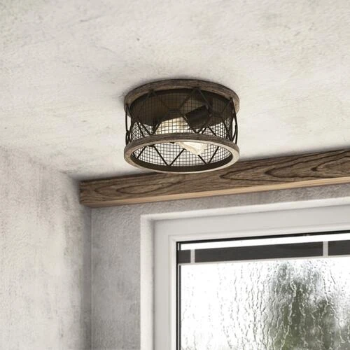 Coupon 😉 Patriot Lighting® Elegant Home Bodhi Black & Replica Wood 2-Light Flush Mount Ceiling Light 🤩 6 Coupon 😉 Patriot Lighting® Elegant Home Bodhi Black & Replica Wood 2-Light Flush Mount Ceiling Light 🤩 - Image 4