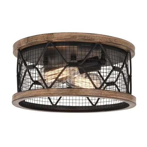 Coupon 😉 Patriot Lighting® Elegant Home Bodhi Black & Replica Wood 2-Light Flush Mount Ceiling Light 🤩 -Patriot Lighting Sales 3519125 Master