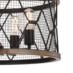 Discount ❤️ Patriot Lighting® Elegant Home Bodhi Black & Replica Wood 5-Light Pendant ⌛ -Patriot Lighting Sales 3519126 Alt2