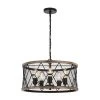 Discount ❤️ Patriot Lighting® Elegant Home Bodhi Black & Replica Wood 5-Light Pendant ⌛ -Patriot Lighting Sales 3519126 Master