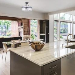 Top 10 ⭐ Patriot Lighting® Maeva Graphite 3-Light Semi-Flush Mount Ceiling Light ❤️ -Patriot Lighting Sales 3519160 ISF689A03GPH M Life