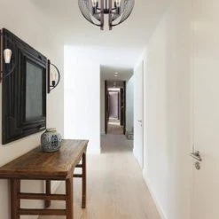 Cheapest 🛒 Patriot Lighting® Gage Black With Wood Accents 4-Light Chandelier ✔️ -Patriot Lighting Sales 3519196 IWF690A01BKW M Life