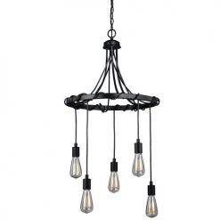 Promo 🔥 Patriot Lighting® Wallis 5-Light Dark Bronze Chandelier 😍