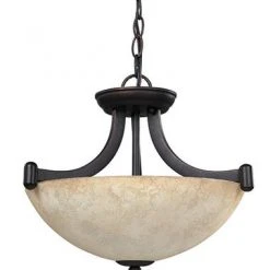 New 🌟 Patriot Lighting® Warren Rubbed Antique Bronze Convertible Pendant 🎉
