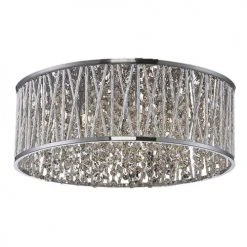 Buy 🔔 Patriot Lighting® Elegant Home Carolyn Chrome 6-Light Flush Mount Ceiling Light ⭐