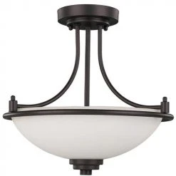 Flash Sale 🎉 Patriot Lighting® Camden Oil-Rubbed Bronze 3-Light Semi-Flush Mount Ceiling Light ⭐