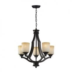 Best Sale ⌛ Patriot Lighting® Warren Rubbed Antique Bronze Chandelier ✨