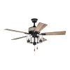 Cheap ✨ Patriot Lighting® Elegant Home Brooklyn 52" Black With Faux Wood Indoor LED Ceiling Fan ❤️ -Patriot Lighting Sales 355 0656 P