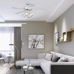 Best Sale 🎁 Patriot Lighting™ Minerva II 44" White Indoor LED Ceiling Fan 🎉 12 Best Sale 🎁 Patriot Lighting™ Minerva II 44" White Indoor LED Ceiling Fan 🎉 -Patriot Lighting Sales 355 0669 IU