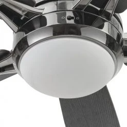 Best Sale 🥰 Patriot Lighting™ Ogun 52" Gunmetal Indoor LED Ceiling Fan 🎁 -Patriot Lighting Sales 3550022 20747 Downlight Closeup
