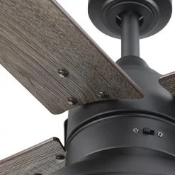 Discount 🥰 Patriot Lighting® Amanda 48" Matte Black Indoor LED Ceiling Fan ⌛ -Patriot Lighting Sales 3550090 20762 Bladeiron Closeup