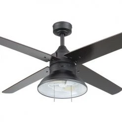 Discount 🥰 Patriot Lighting® Amanda 48" Matte Black Indoor LED Ceiling Fan ⌛ -Patriot Lighting Sales 3550090 20762 Closeup SideB